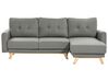 Left Hand Fabric Corner Sofa Grey SIRO_885661