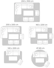 Szőnyeg ANKARAE Bézs ø 200 cm Gyapjú_1144271