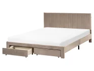 Cama con cajones LONZAC Terciopelo Gris pardo 160 x 200 cm_1014842