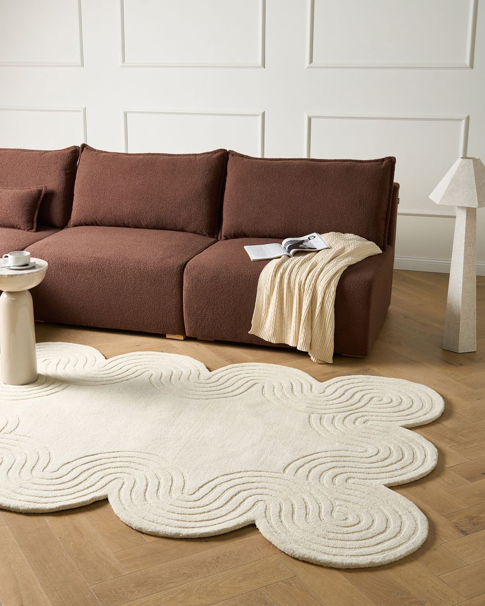 Tapete MALVAN Creme 160 x 230 cm Lã