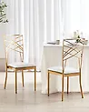 Set of 2 Dining Chairs GIRARD Metal Gold