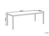 Table de jardin en rotin blanc 220 x 100 cm ITALY_794203