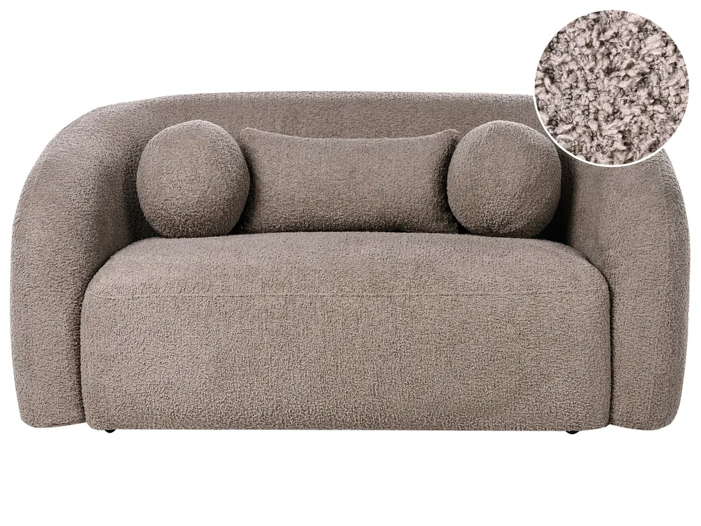 Sofa dla 2 osób EGEDAAL Boucle Beżowoszary