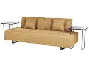 Sofa 3 Seater SOKNA with Tables Fabric Yellow_952839