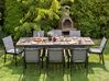 Extending Aluminium Garden Dining Table 184/242 x 90 cm Light Wood and Grey FANES_932349