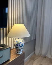 Lampa stołowa MORACA Porcelana Biały/ niebieski_1160185