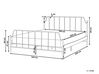 Kovová posteľ 160 x 200 cm biela MAURESSAC_902744