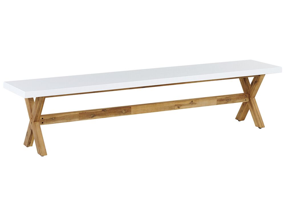 Garden Bench OLBIA 200 cm Concrete White