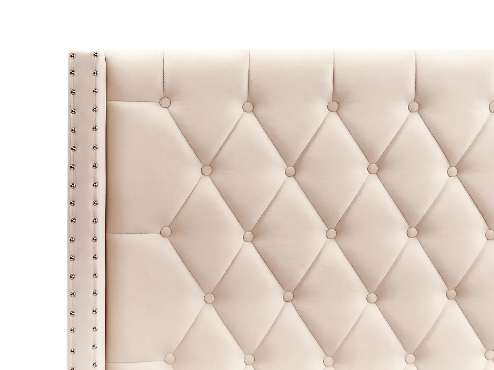 Bett mit Stauraum LUBBON Samtstoff Beige 140 x 200 cm_833512