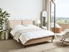 Bed Boucle LIMANTON 140 x 200 cm (EU Double) Beige