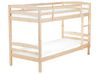 Łóżko piętrowe drewniane 90 x 200 cm jasne REGAT_711181