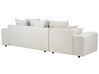 Divano letto angolare con contenitore tessuto beige chiaro destra LUSPA_900928