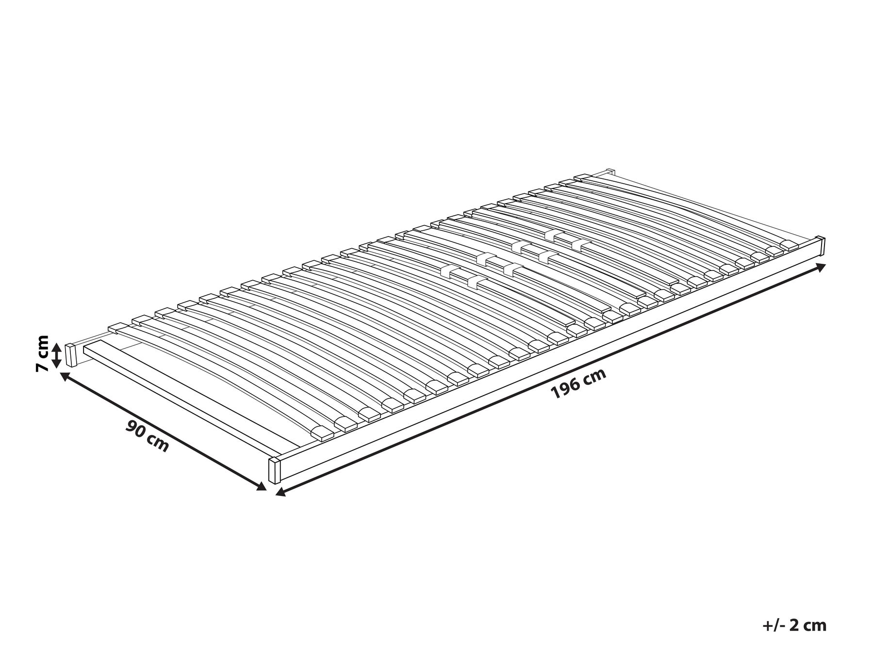 Slatted Bed Base VOUZIERS 90 x 200 cm (EU Single)_932809