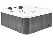 Outdoor Whirlwanne mit LED HORCONES Grau_1081909