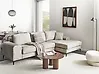 Corner Sofa KIRUNA Velvet Light Beige Left Hand