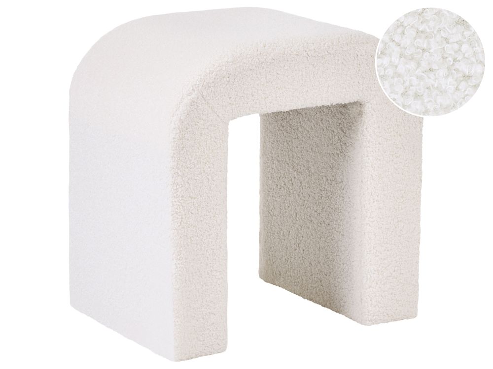Pouffe ESTES Boucle Off-White
