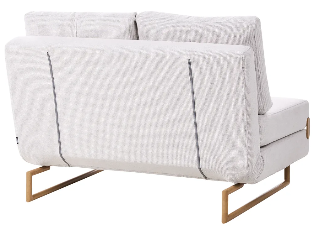 Sofa Bed 2 Seater JERSLEV Fabric Off-White_1011604