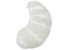 Set of 2 Cotton Kids Croissant Cushions 40 x 25 cm White SNOWDROP_906059