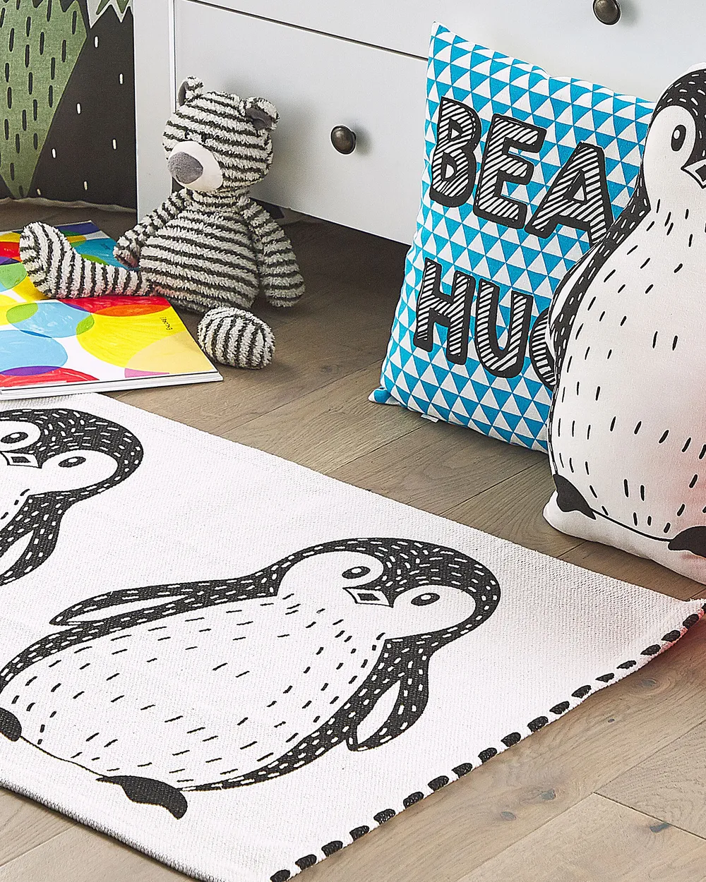 Kids Rug HAJDARABAD White 60 x 90 cm Cotton