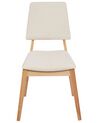  Set of 2 Wooden Dining Chairs Light Beige MERRILL _926437