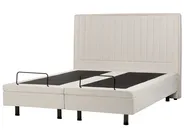 Bett verstellbar Stoff DUKE II 160 x 200 cm Hellbeige_910549