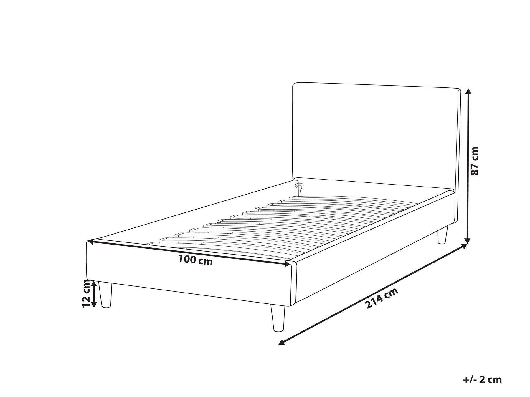 EU Single Size Bed Frame Cover Light Grey for Bed FITOU _875839 EU Single Size Bed Frame Cover Light Grey for Bed FITOU _875839