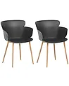 Set of 2 Dining Chairs SUMKLEY Black