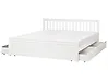 Bed with 4 Drawers OLENDON Pine Wood White 180 x 200 cm (EU Super King)