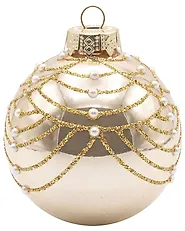 Set of 40 Baubles FROSTICE Glass Gold_1192180