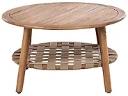 Garden Coffee Table MILZANO 80 cm 80 cm Acacia Wood Brown_1182816
