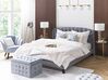 Světle šedá čalouněná postel Chesterfield 180x200 cm BORDEAUX_850804