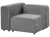 3 Seater Modular Velvet Sofa Grey FALSTERBO_919398