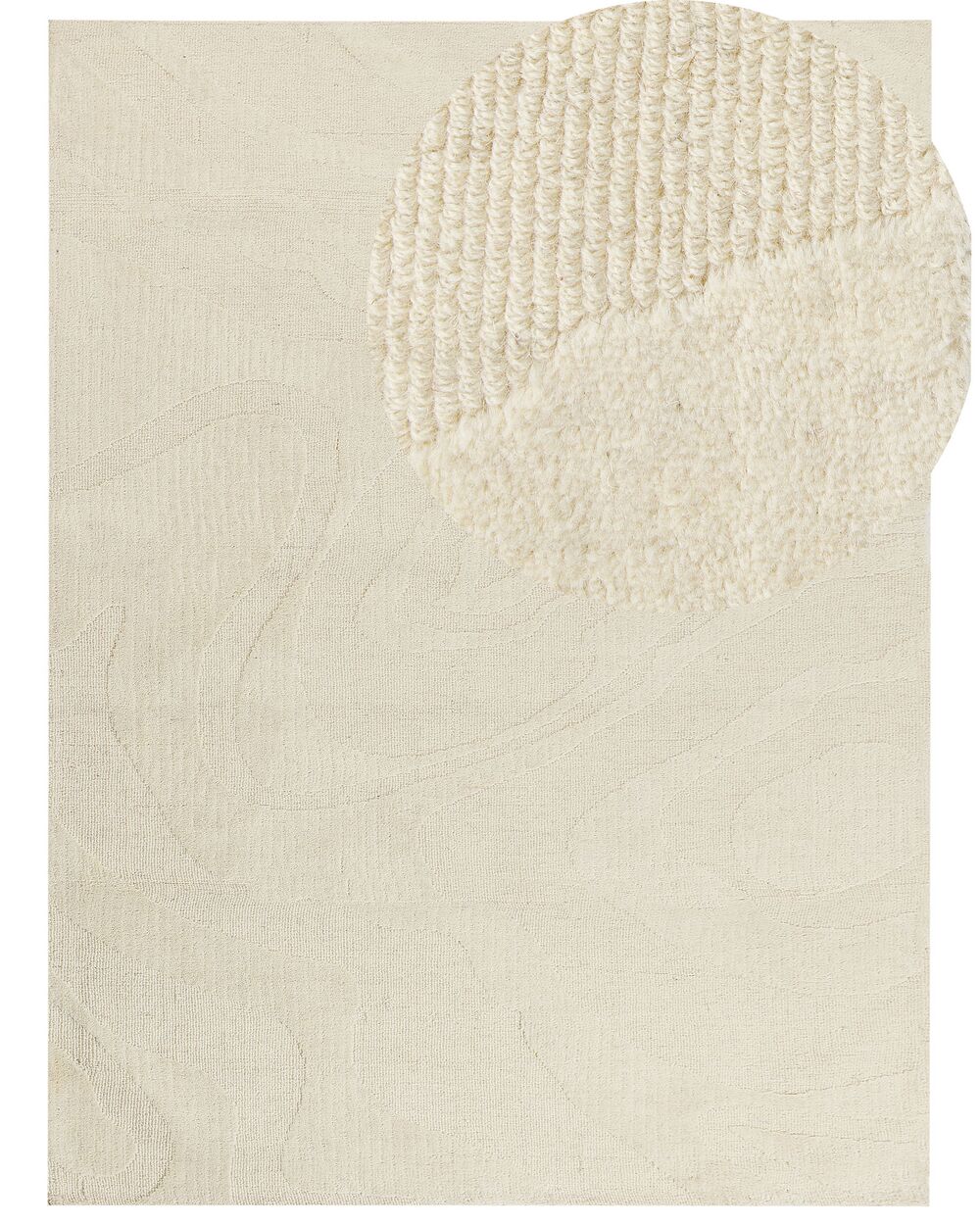 Gulvtæppe SASNAK Beige 300 x 400 cm Uld