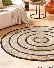 Rug BUKSE Beige ø 140 cm Jute_757842