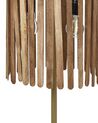Lampe à poser en bois de manguier foncé et laiton SABARI_868189