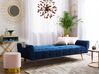 Sofa rozkładana welurowa ciemnoniebieska SELNES_768183
