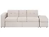 Sofa Bed 3 Seater FALSTER with Storage Fabric Beige