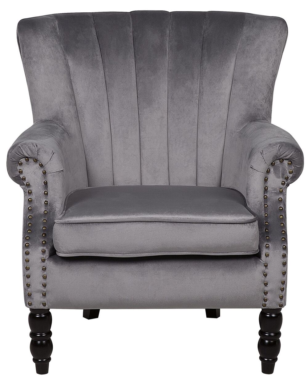 Silver Crushed Velvet Chair Armchair With Silver Legs Wingback