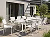 Extending Garden Dining Table VALCANETTO 180/240 cm 90 cm Metal White