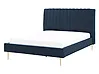 Cama Terciopelo MARVILLE 140 x 200 cm Azul oscuro