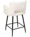 Sada 2 buklé barových židlí bílé SANILAC_912636