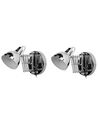 Set of 2 Metal Wall Lamps Silver HARRINGTON_837896