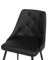 Set of 2 Dining Chairs Faux Leather Black VALERIE_712751