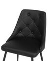 Lot de 2 chaises en simili-cuir noir VALERIE_712751