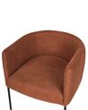 Fauteuil en lin synthétique marron doré MALMOS_931330