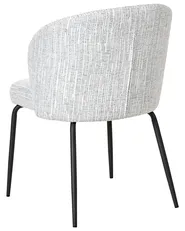 Set of 2 Dining Chairs ZANA Fabric White/ Blue_1015735
