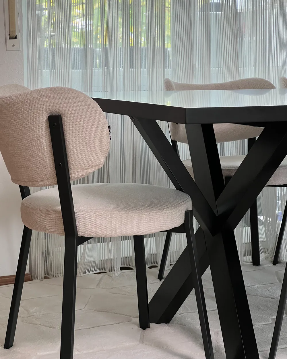 Tavolo da pranzo LISALA Nero 180 cm 100 cm_1026236