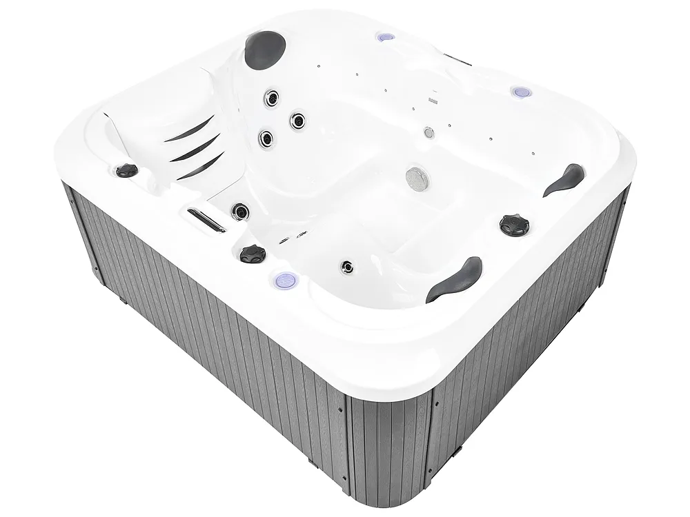 Outdoor Whirlwanne mit LED HORCONES Grau_1081907