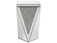 Side Table LUXEY Glass Mirrored Silver_850877