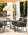 Set of 2 Garden Chairs Black CANETTO_809934